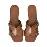 Prestige Women's Summer Monk Walk Brown Flat Sandal