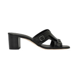 Prestige Women's Summer Monk Heels Black Sandal