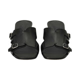 Prestige Women's Summer Monk Heels Black Sandal