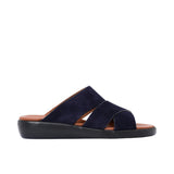 Prestige Men's Leather Criss-Cross White Suede Sandals