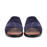 Prestige Men's Leather Criss-Cross White Suede Sandals