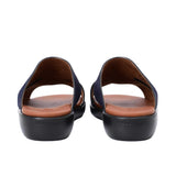 Prestige Men's Leather Criss-Cross White Suede Sandals