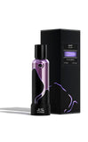 M.INT Purple Eclipse Eau de Parfum 75ml bottle with black luxury box and purple wave accents, showcasing a refined and mysterious fragrance design, Shop Now Online.