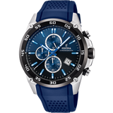 Festina Men's Chronograph Blue Dial  Blue Silicone Strap Watch