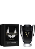 Paco Rabanne Invictus Victory Eau De Parfum 100ml Paco Rabanne Invictus Victory perfume bottle and packaging on a white background