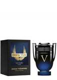 Paco Rabanne Invictus Victory Eau De Parfum 50ml Paco Rabanne Invictus Victory Elixir perfume bottle and packaging on a white background