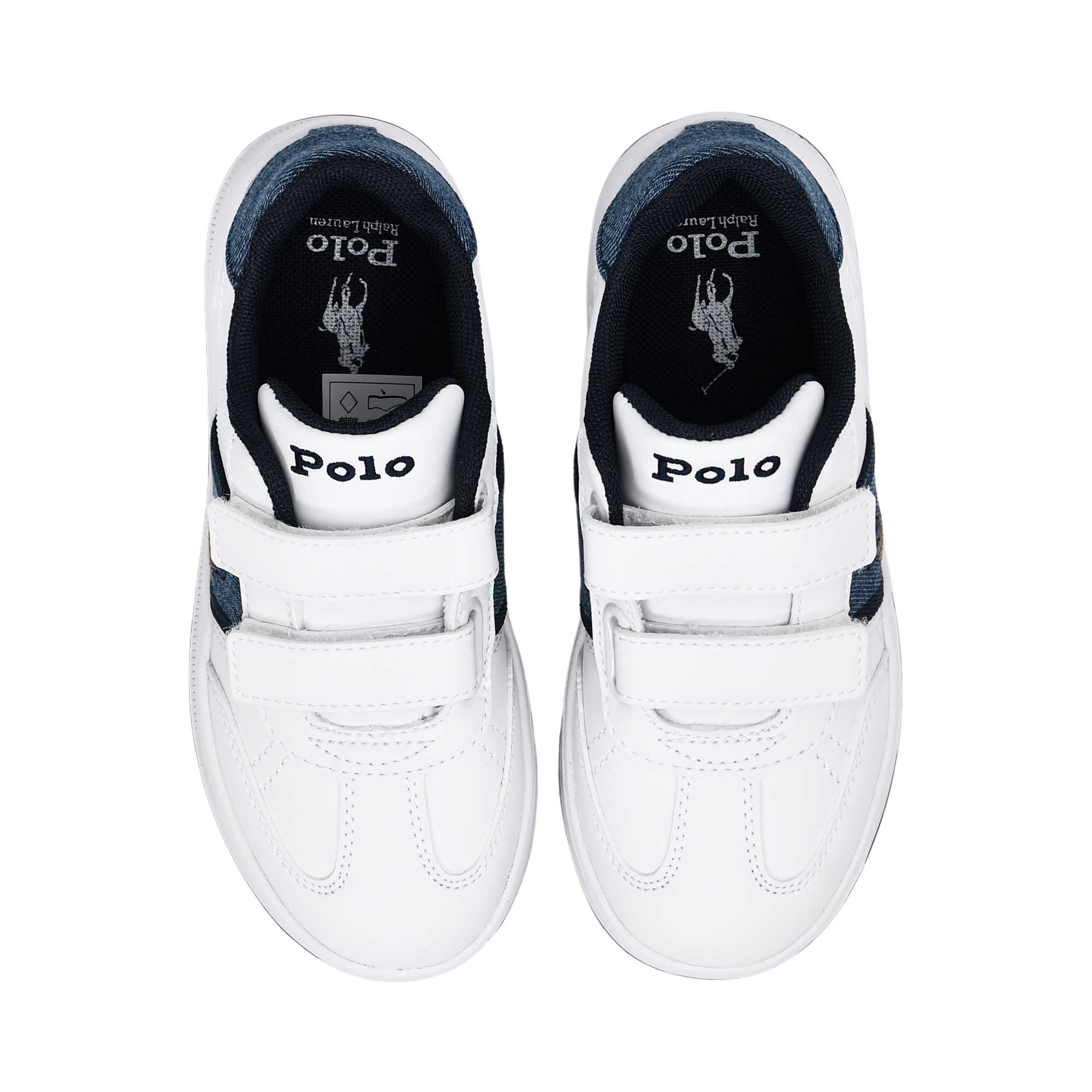 Polo Ralph Lauren Kids Boy’s White & Blue Sneakers – Order Online Today