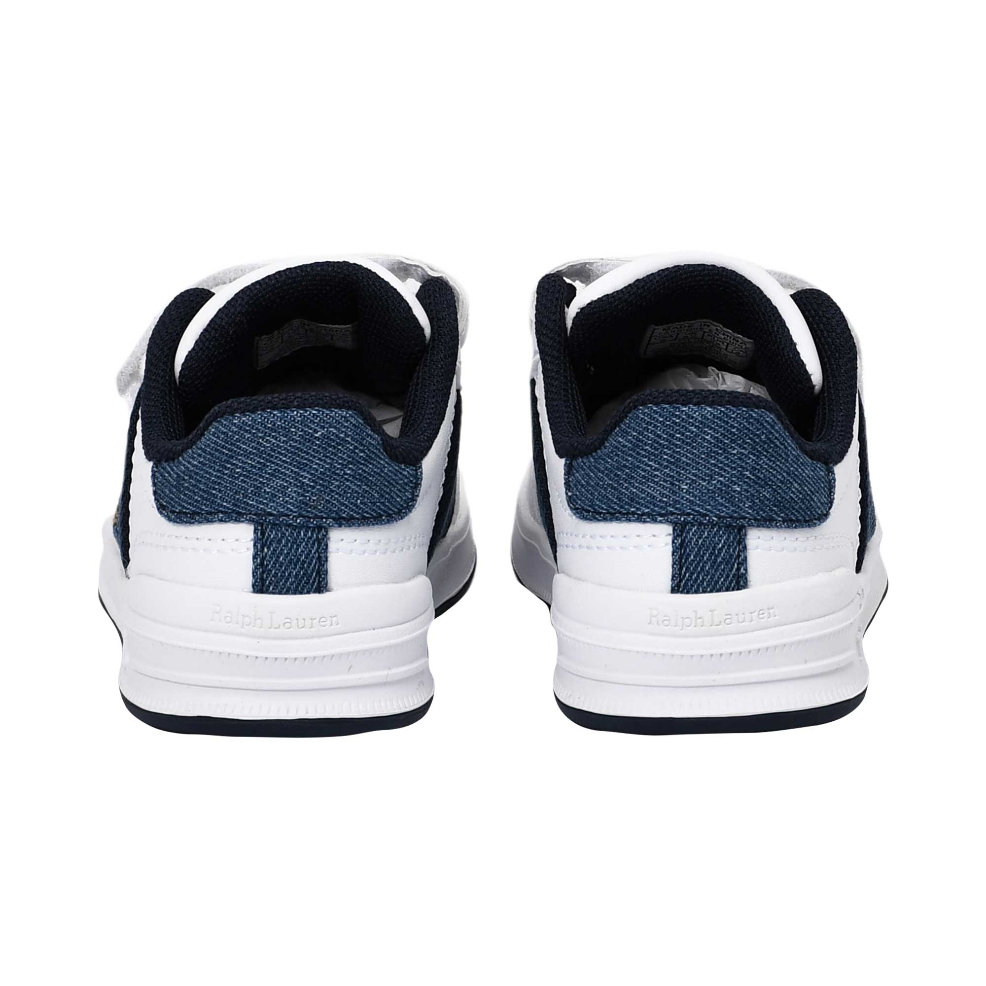 Polo Ralph Lauren Kids Boy’s White & Blue Sneakers – Available for Online Purchase