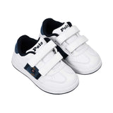 Polo Ralph Lauren Kids Boy’s White & Blue Sneakers – Available for Online Purchase