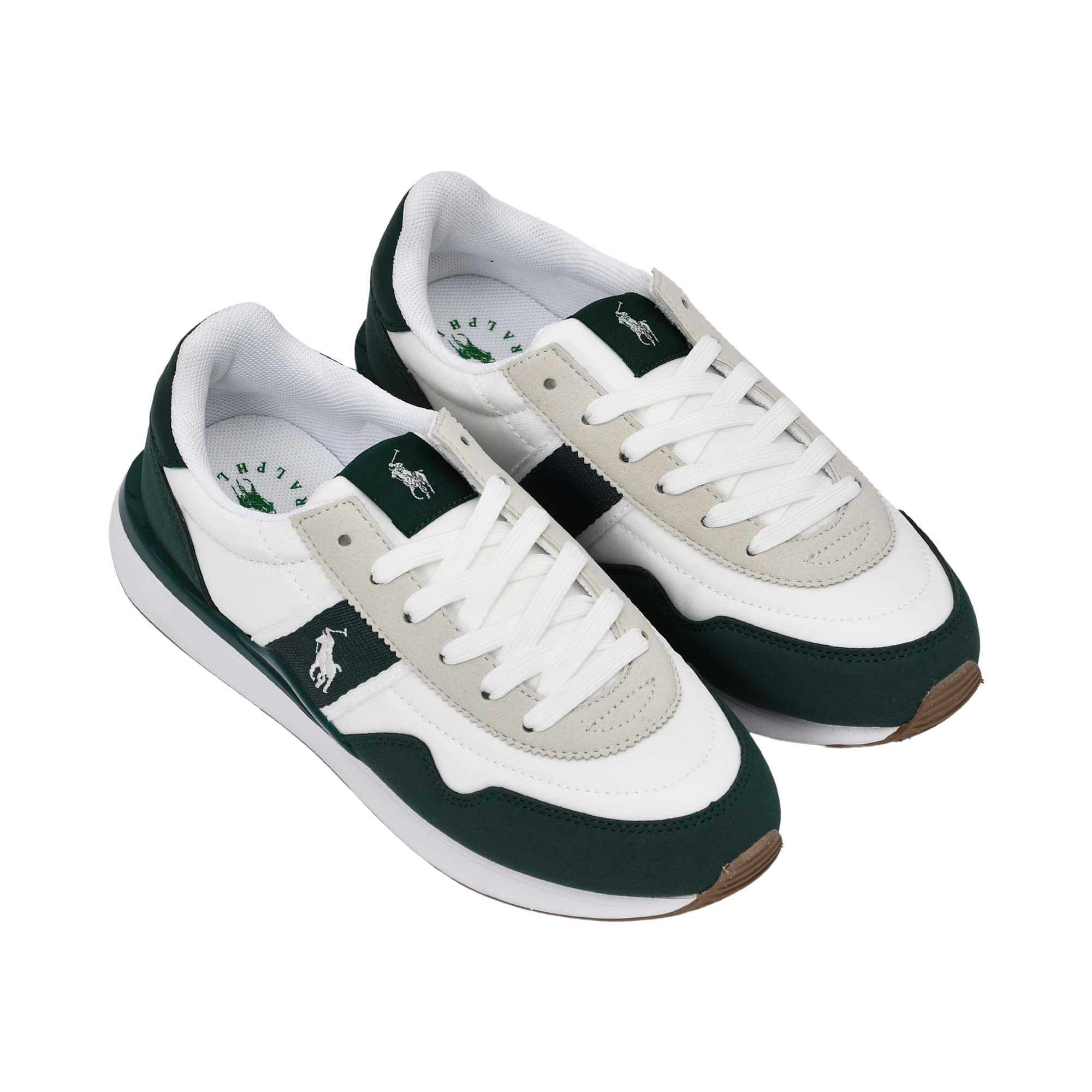 Polo Ralph Lauren Kids Boy’s White & Green Sneakers – Now Online