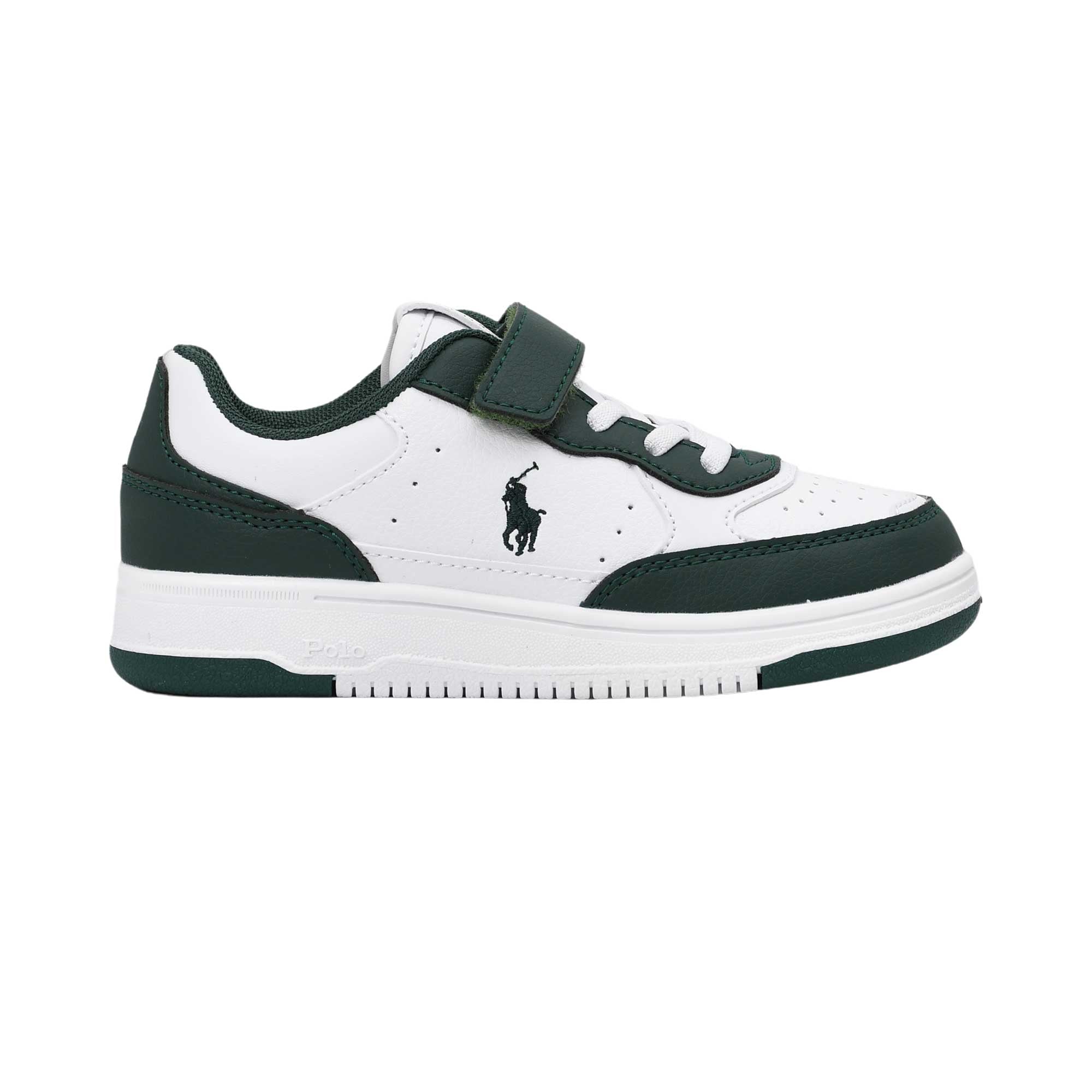 Polo Ralph Lauren Kids Boy’s White & Green Sneakers – Now Online