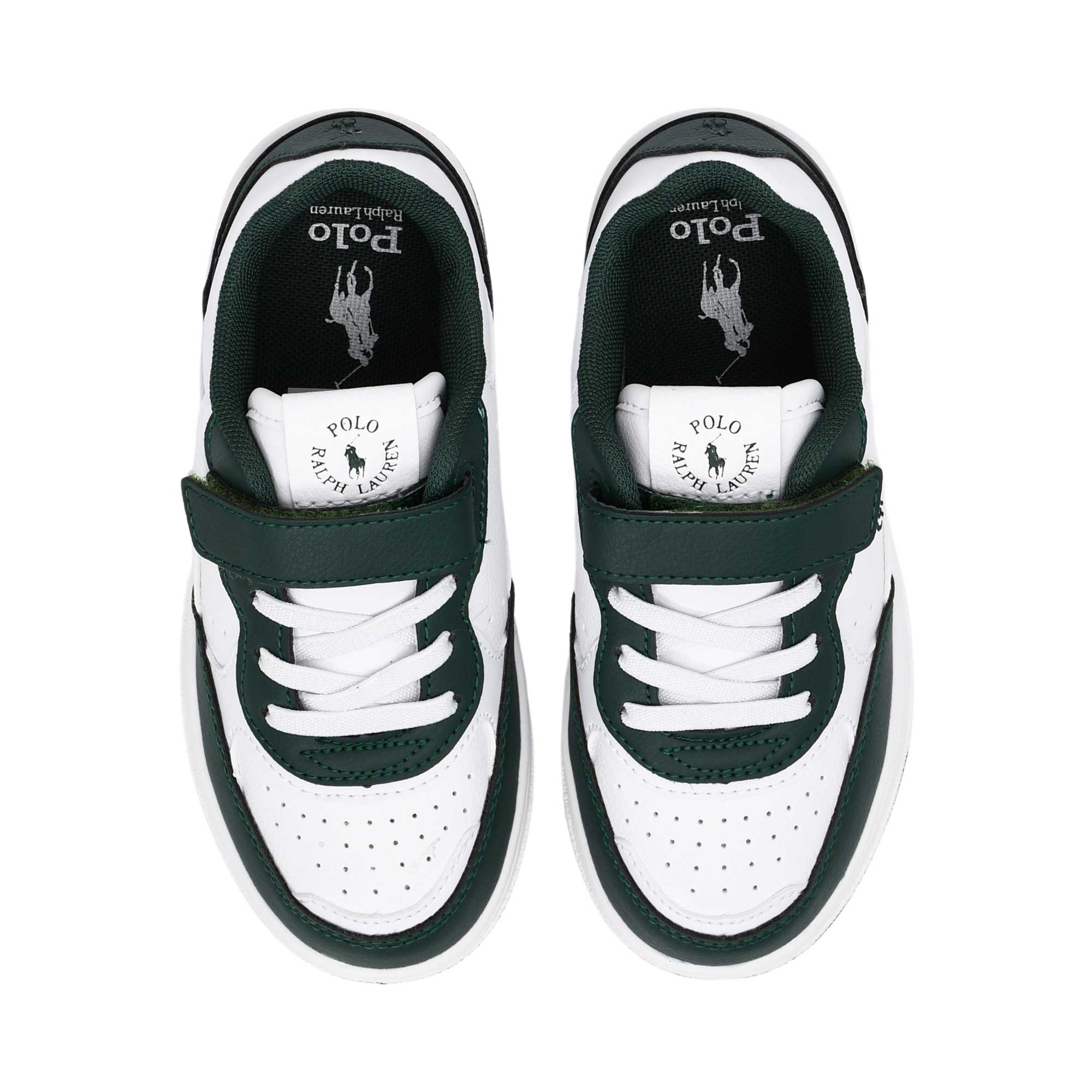 Polo Ralph Lauren Kids Boy’s White & Green Sneakers – Now Online