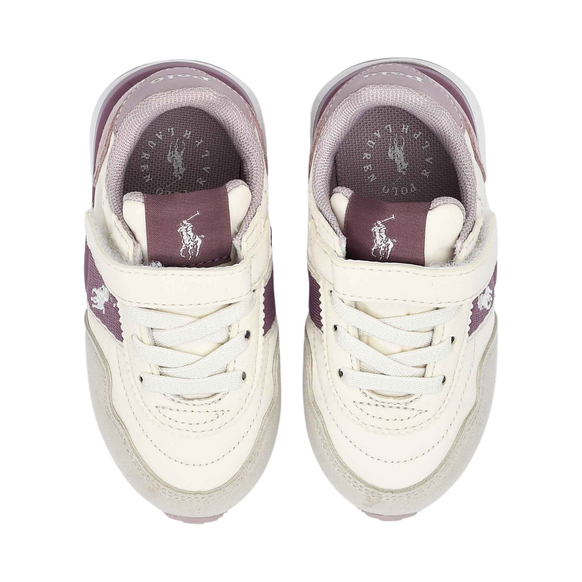 Polo Ralph Lauren Kids Girl’s Beige & Pink Sneakers – Available Online