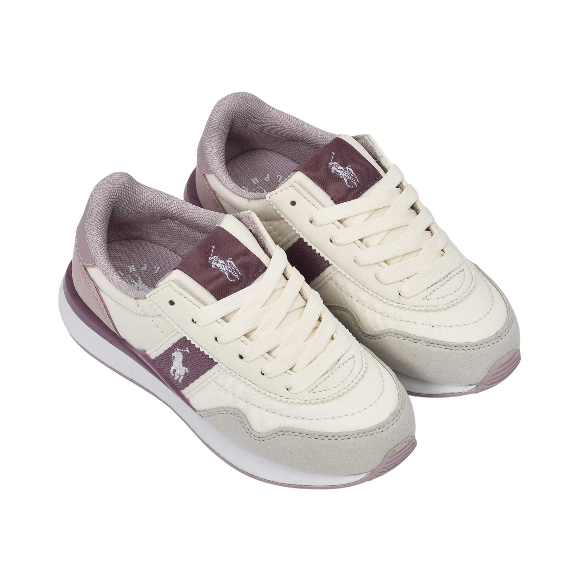 Polo Ralph Lauren Kids Girl’s Beige & Pink Sneakers – Available Online