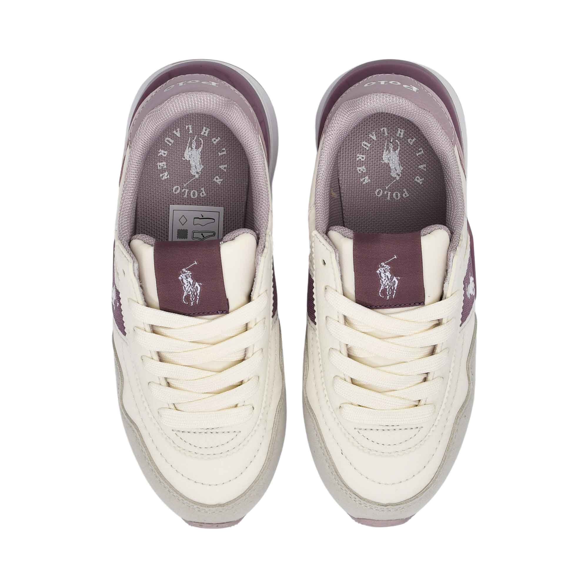 Polo Ralph Lauren Kids Girl’s Beige & Pink Sneakers – Available Online