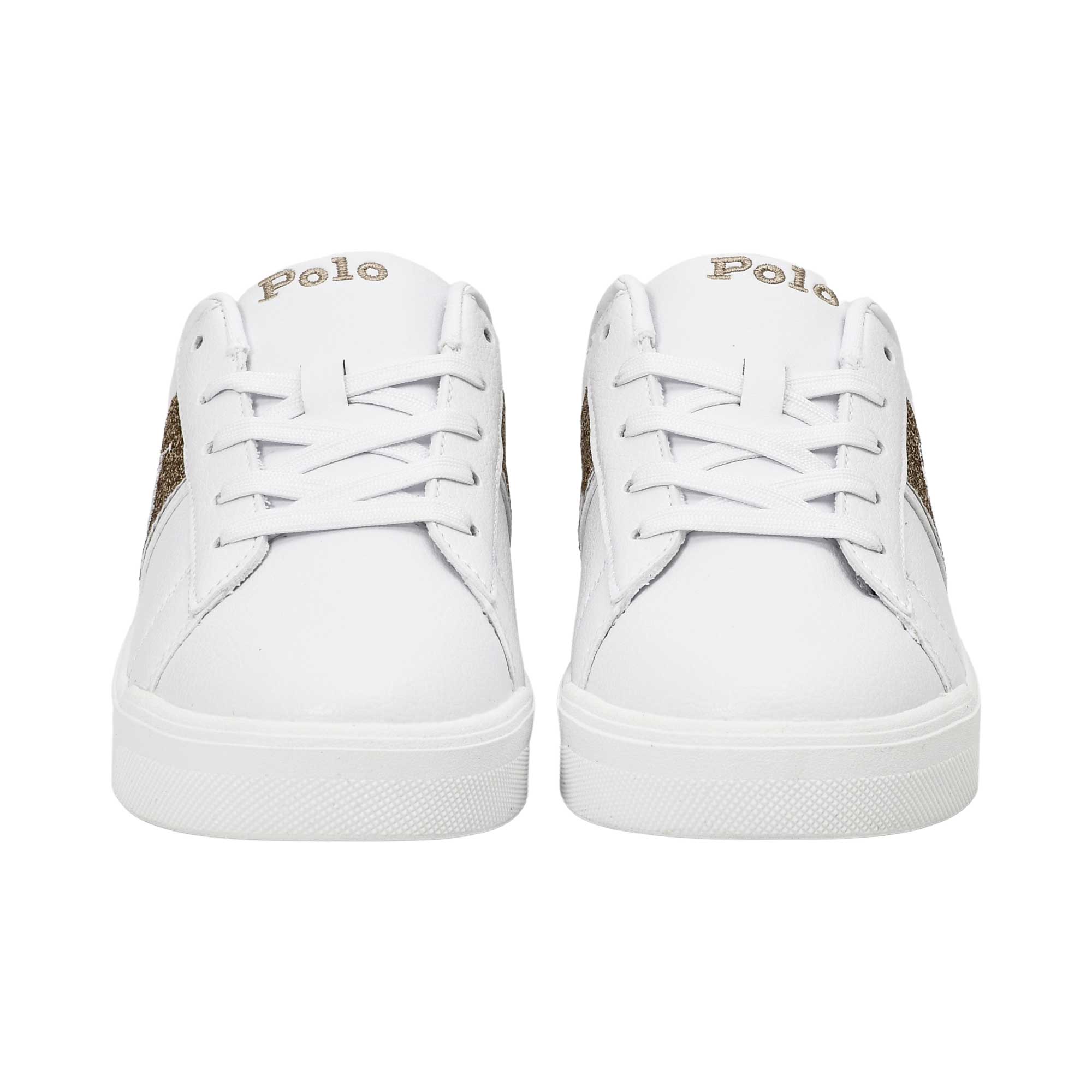 Polo Ralph Lauren Kids Girl’s White & Gold Sneakers – Shop the Latest Online