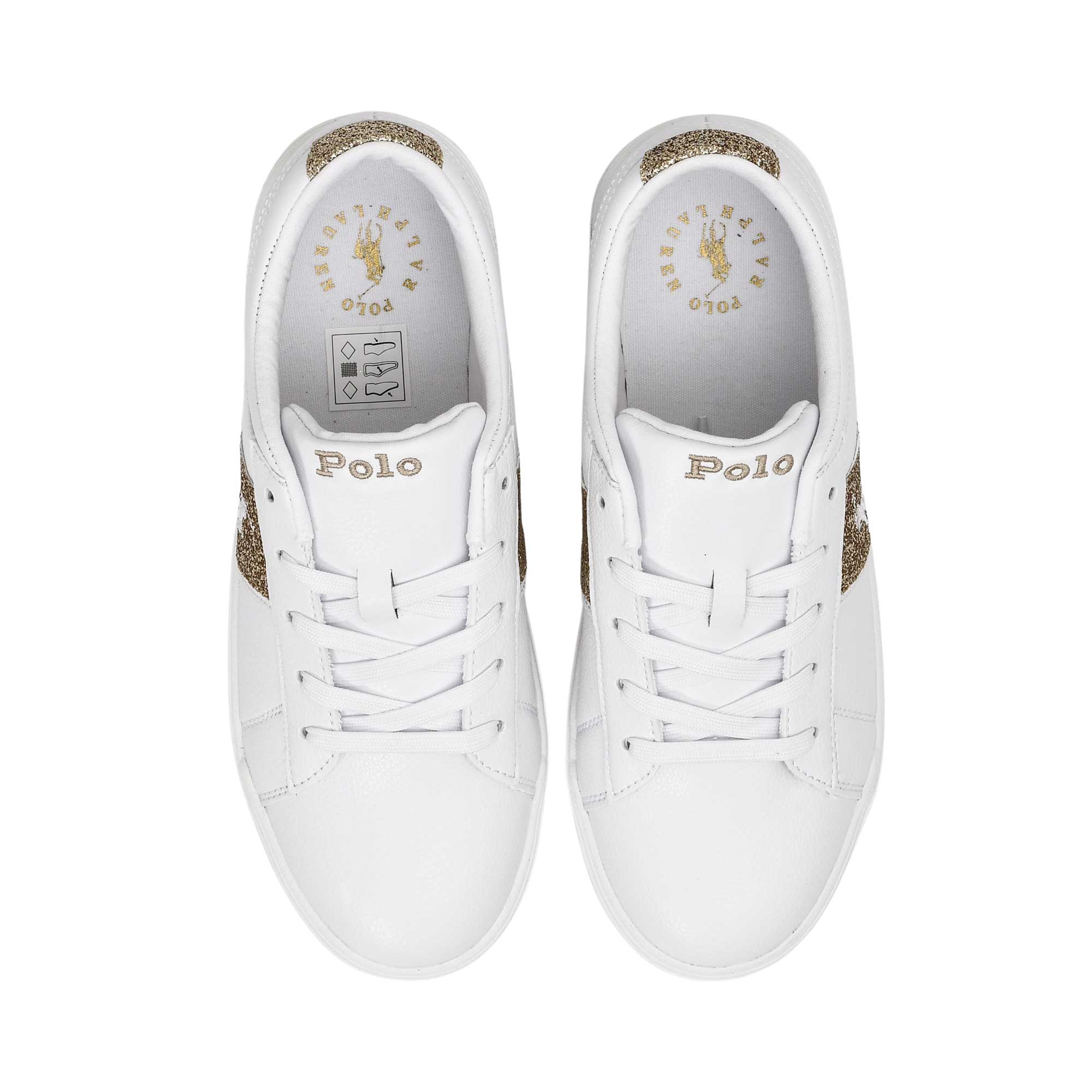 Polo Ralph Lauren Kids Girl’s White & Gold Sneakers – Shop the Latest Online