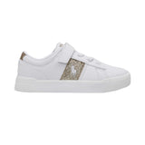 Polo Ralph Lauren Kids Girl's White & Gold Sneakers