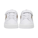 Polo Ralph Lauren Kids Girl’s White & Gold Sneakers – Available for Online Purchase