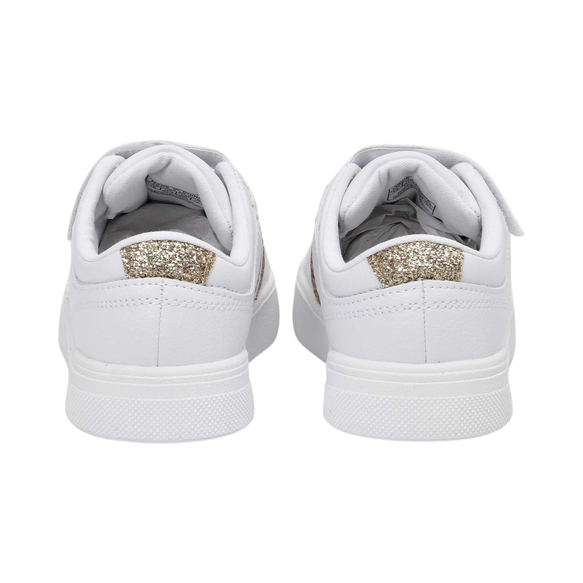 Polo Ralph Lauren Kids Girl’s White & Gold Sneakers – Available for Online Purchase