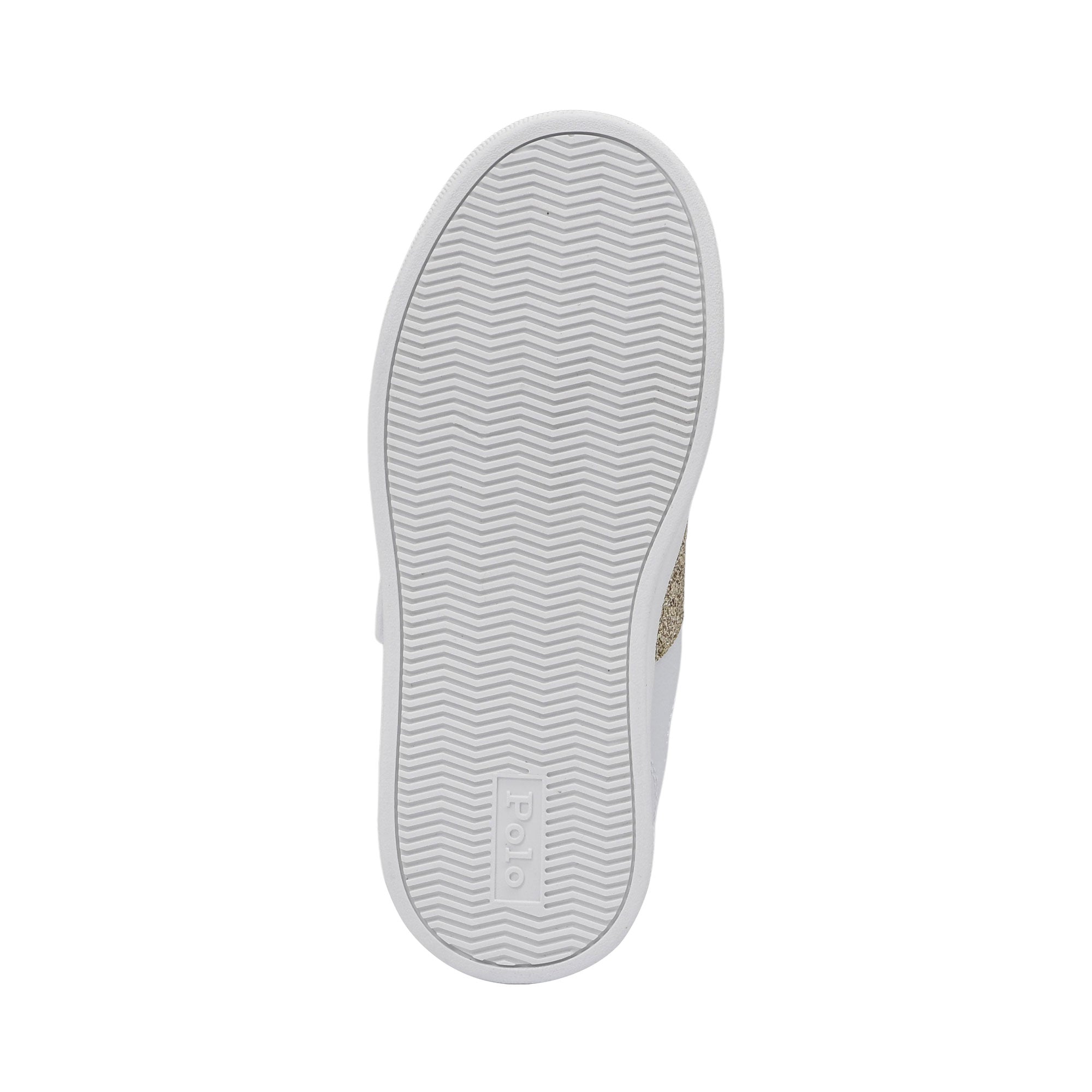 Polo Ralph Lauren Kids Girl’s White & Gold Sneakers – Available for Online Purchase
