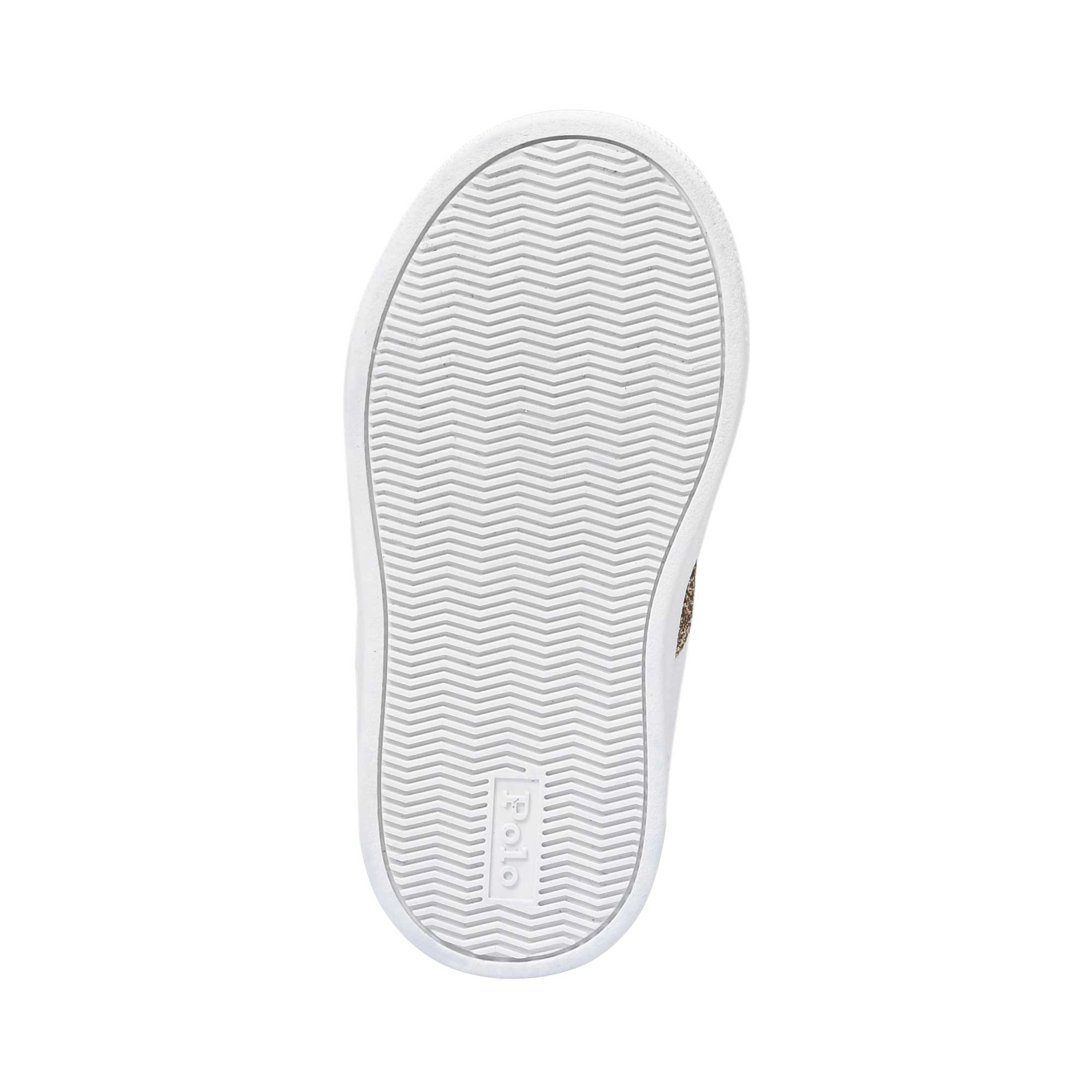Polo Ralph Lauren Kids Girl’s White & Gold Sneakers – Buy Now Online