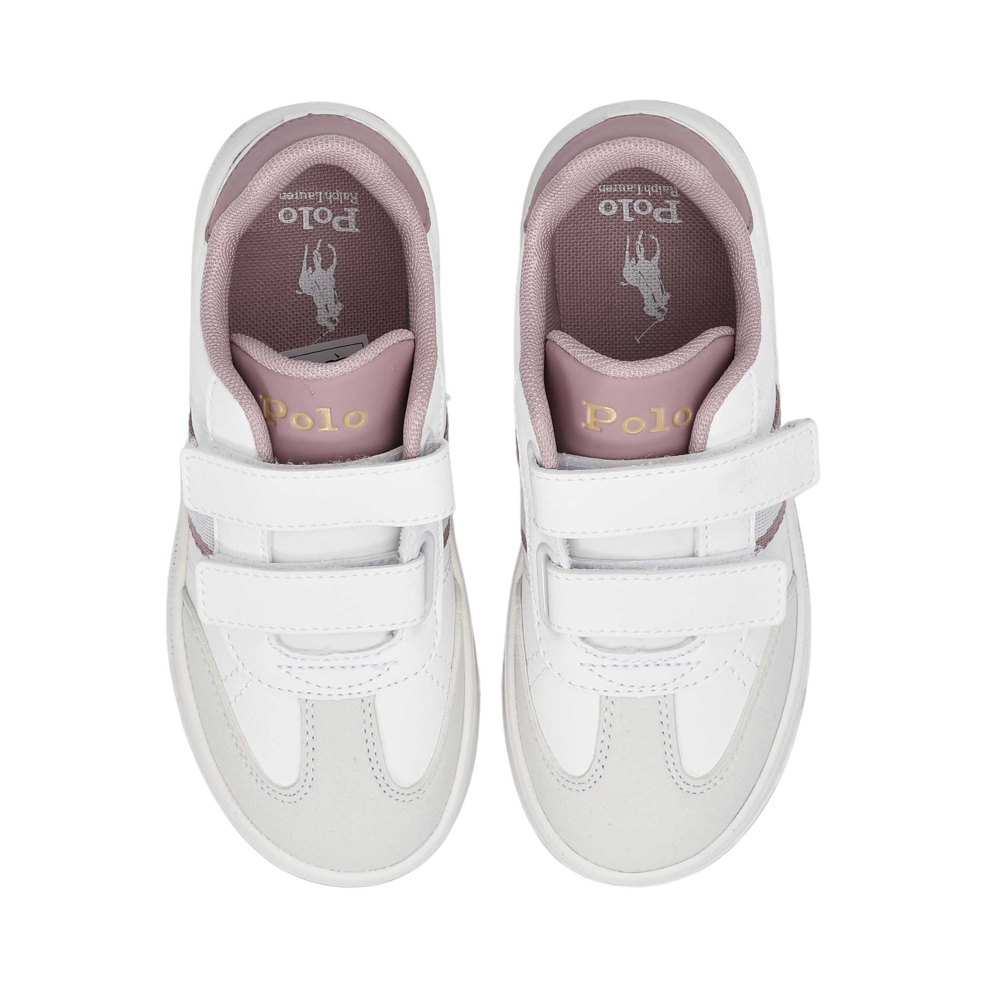 Polo Ralph Lauren Kids Girl’s White & Pink Sneakers – Shop Now Online