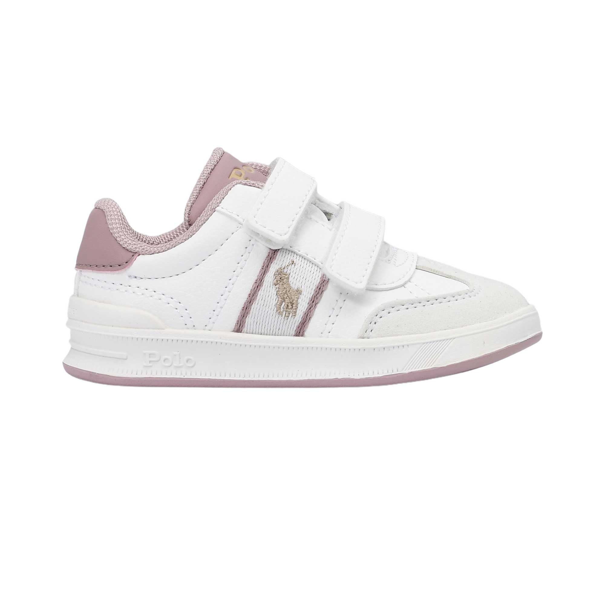 Polo Ralph Lauren Kids Girl’s White & Pink Sneakers – Order Online Today