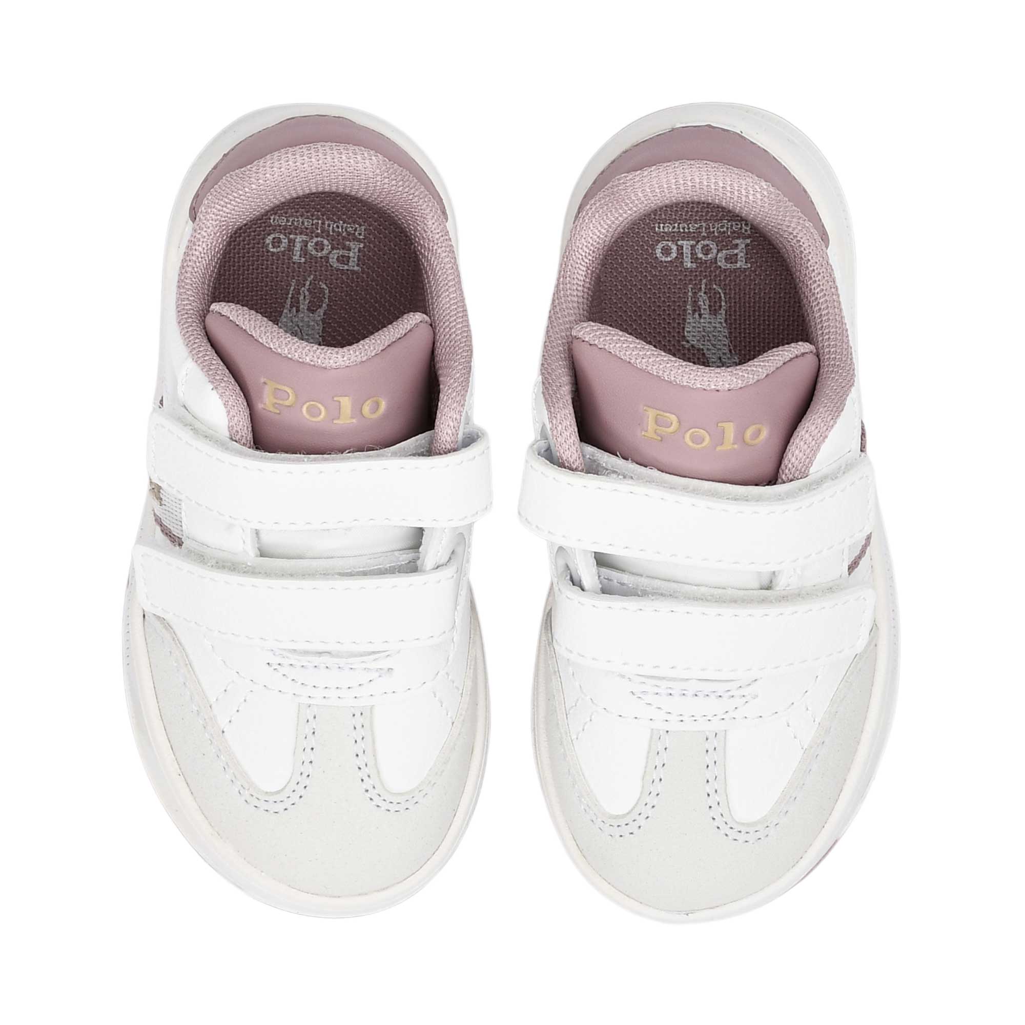 Polo Ralph Lauren Kids Girl’s White & Pink Sneakers – Order Online Today