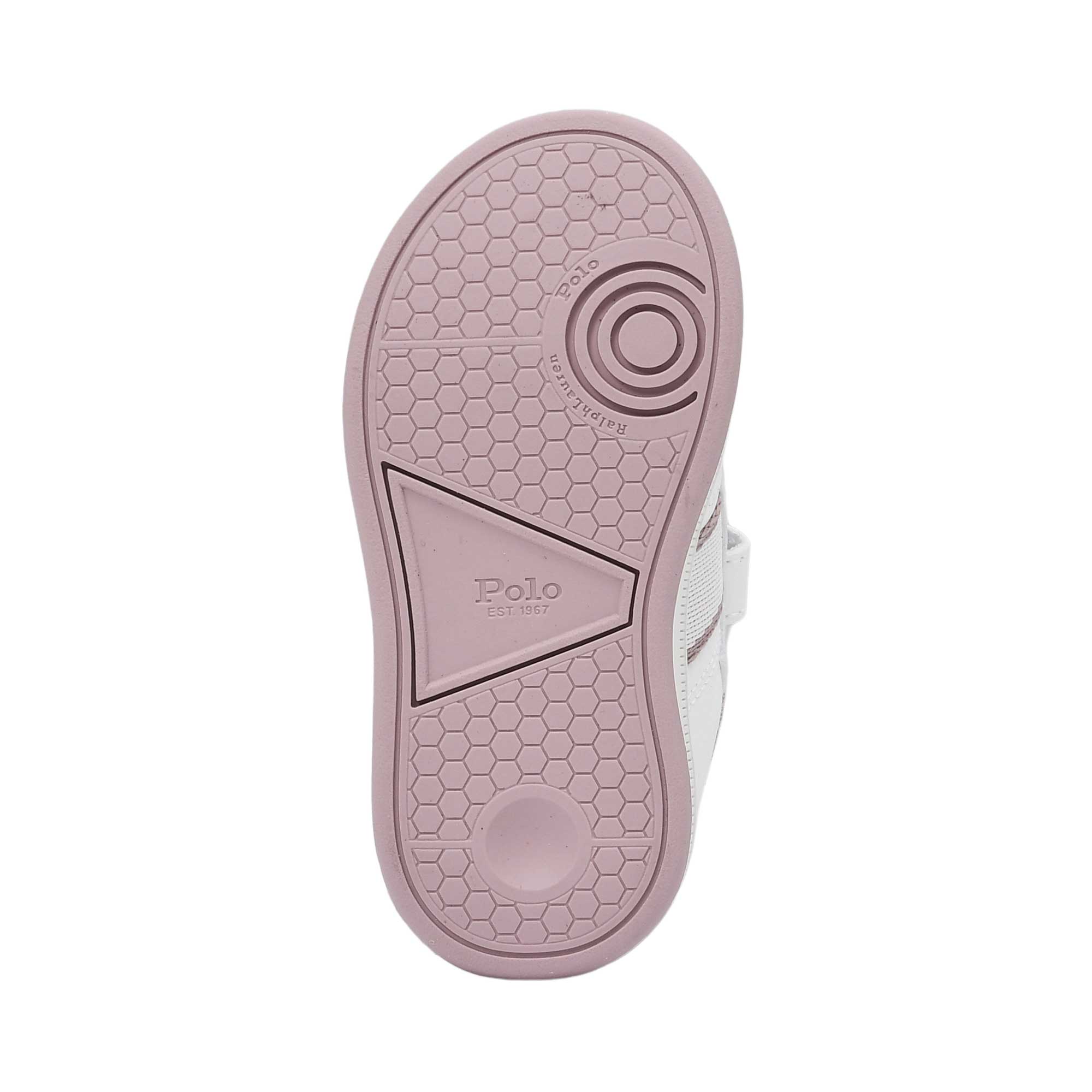 Polo Ralph Lauren Kids Girl’s White & Pink Sneakers – Order Online Today