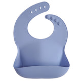 Mushie Kids New Born Silicone Bib Powder Blue
