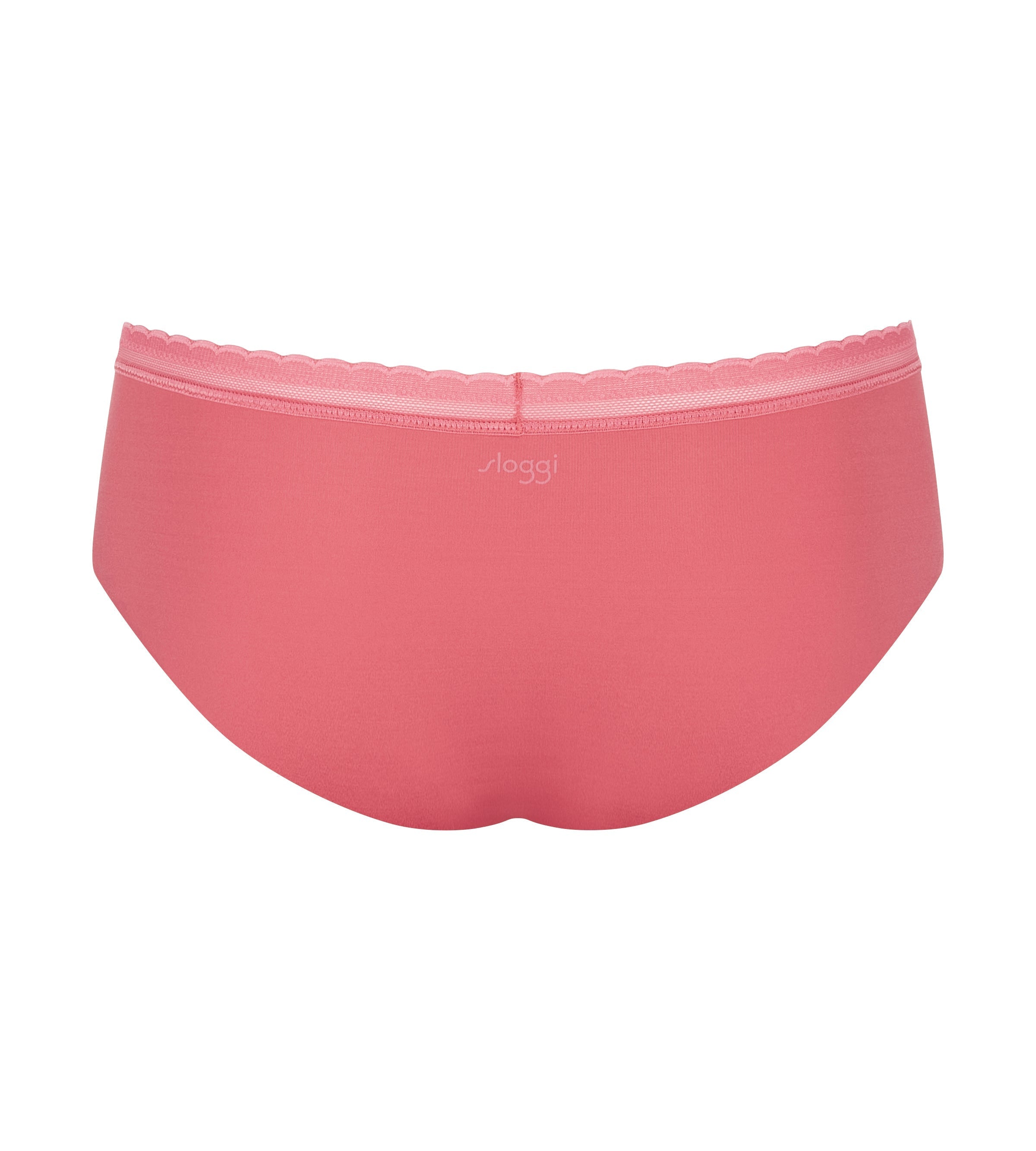 Product-only back view of the Sloggi Body Adapt Twist hipster panty in Rose, highlighting the delicate mesh waistband and seamless edges. Order Now Online