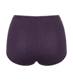 Product-only view of the Sloggi Basic+ Maxi panties in Dark Purple, showcasing the full-coverage fit and soft cotton texture. Available Online at Blue Salon Qatar