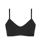 Product-only view of the Sloggi Ever Ease black padded bra, highlighting the smooth, molded cups and wire-free construction. Find Online Today