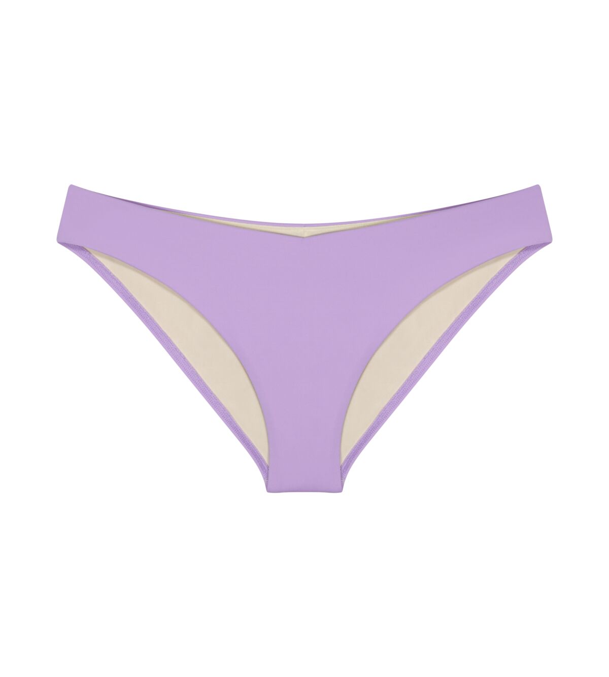 Product-only view of the Triumph Flex Smart Summer light purple (Sweet Crocus) Brazilian bikini bottoms, showing the seamless edges and cheeky cut.
