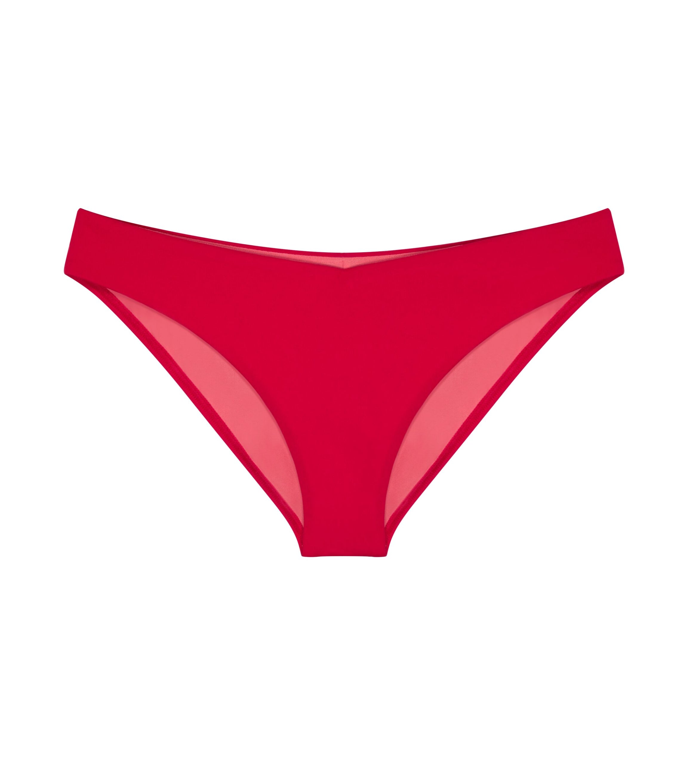 Product-only view of the Triumph Flex Smart Summer red Brazilian bikini bottoms, highlighting the cheeky cut and seamless, vibrant fabric. Available for Online Purchase