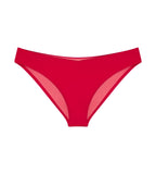 Product-only view of the Triumph Flex Smart Summer red Brazilian bikini bottoms, highlighting the cheeky cut and seamless, vibrant fabric. Available for Online Purchase