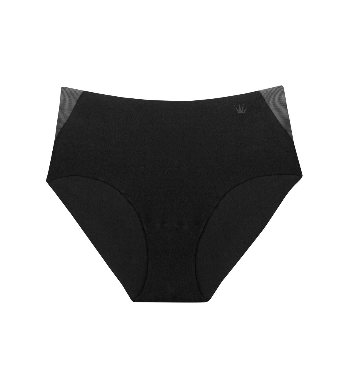 Product-only view of the Triumph Flex Smart black maxi panty, highlighting the high-waisted coverage and smooth, seamless fabric. Available Online at Blue Salon Qatar