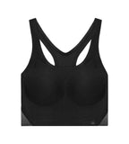 Product-only view of the Triumph Flex Smart black pull-on bra top, highlighting the smooth neckline and flexible, wire-free design. Order Online Today