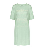 Product-only view of the Triumph green short sleeve nightdress, highlighting the relaxed silhouette and soft-touch fabric. Shop the Latest Online