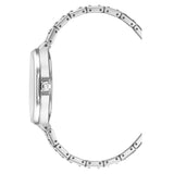 A crisp side profile view of the watch case, highlighting the multi-layered bezel structure, the protective crown guards, the Aigner-stamped setting crown, and the link thickness.