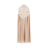 Aquillora Women's Two-Tone Pleated Maxi Abaya