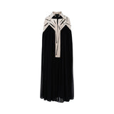 Aquillora Women's Two-Tone Pleated Maxi Abaya