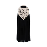 Aquillora Women's Two-Tone Pleated Maxi Abaya