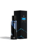 M.INT Quantum Eau de Parfum 75ml bottle with sleek black box and blue wave detailing, presenting a bold and contemporary fragrance design, Order Online Today.
