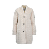 Ermanno Firenze Women's Quilted Knit Hybrid Coat in Taupe