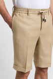 PESERICO Men's Pure Linen Gabardine Shorts