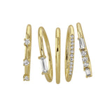 Buckley London 5Pc Stacking Ring Set Imitation Gold (10K) Plate Small Size