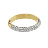 Buckley London TwoTone Pave Cluster Ring Gold + Rhodium Large