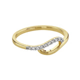 Buckley London Two-Tone Pave And Polished Tide Ring Gold